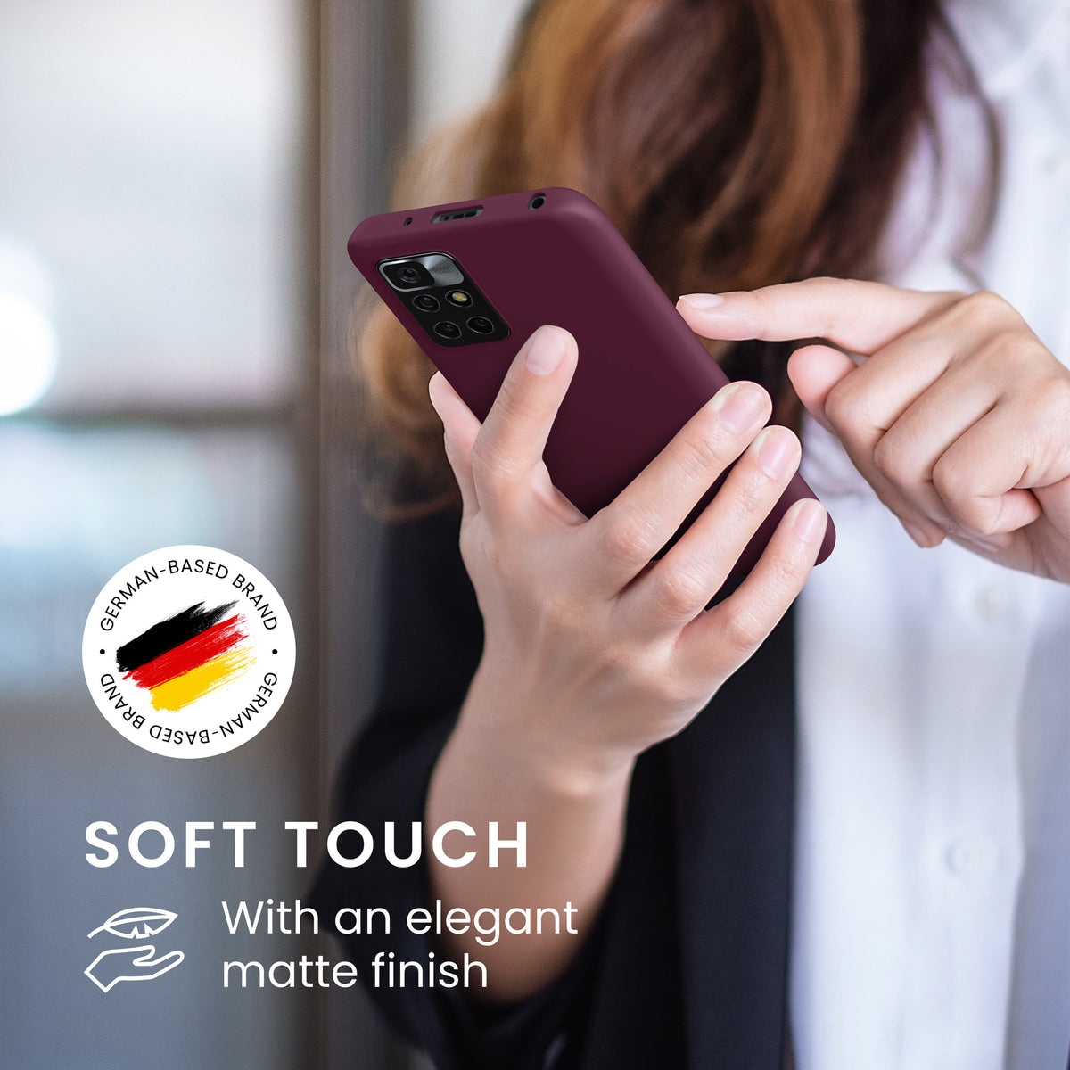 kwmobile Handyhülle für Xiaomi Redmi 10 (2021 / 2022) Hülle - Kabelloses Laden - Schutzhülle Cover