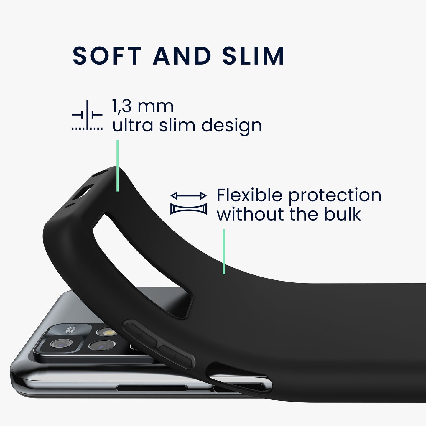 kwmobile Handyhülle für Xiaomi Redmi 10 (2021 / 2022) Hülle - Kabelloses Laden - Schutzhülle Cover