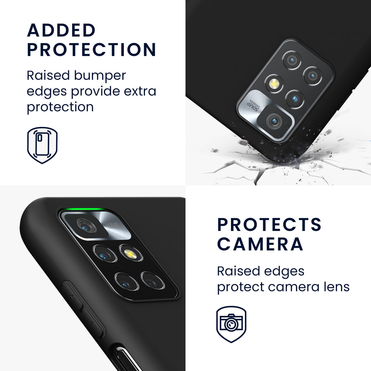 kwmobile Handyhülle für Xiaomi Redmi 10 (2021 / 2022) Hülle - Kabelloses Laden - Schutzhülle Cover