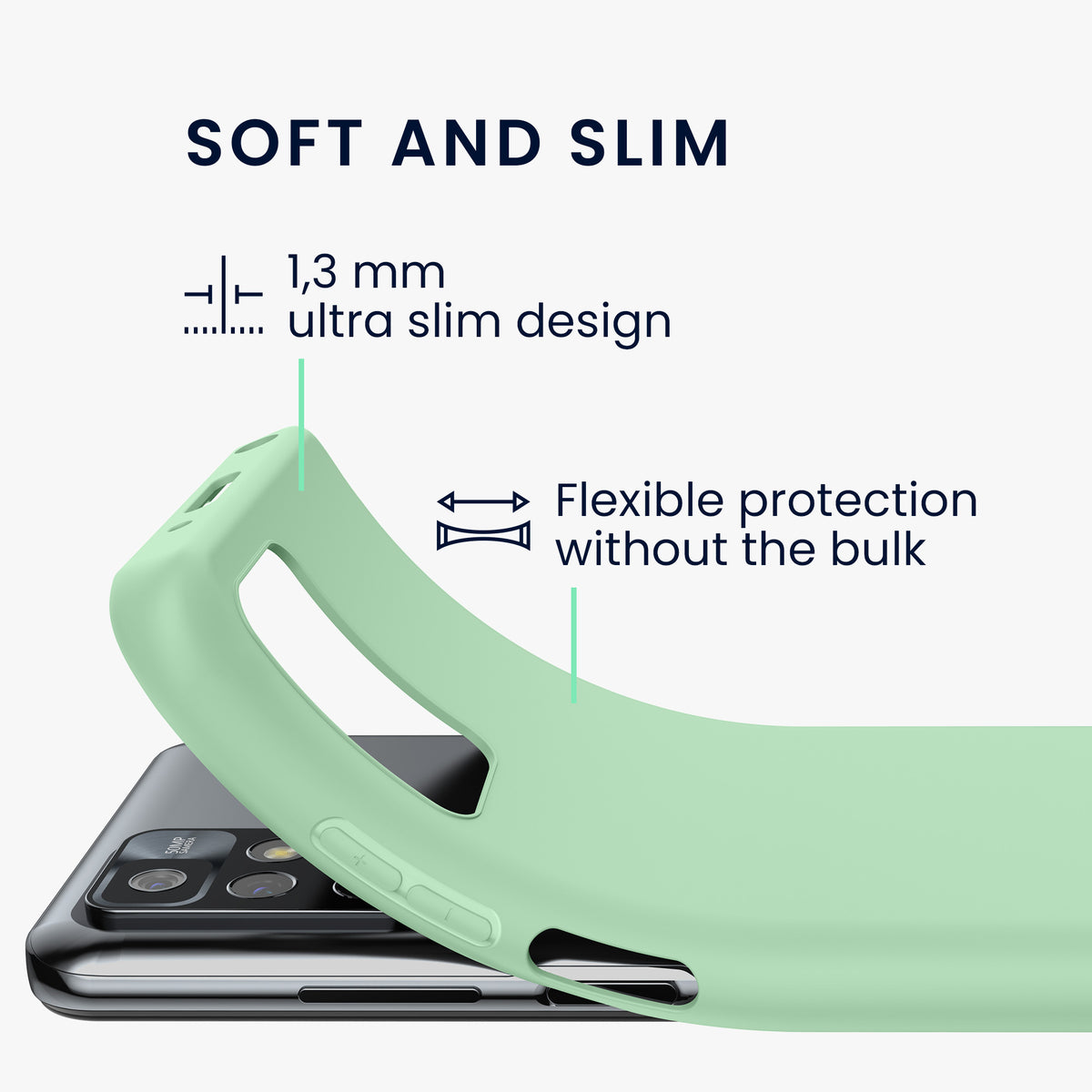 kwmobile Handyhülle für Xiaomi Redmi 10 (2021 / 2022) Hülle - Kabelloses Laden - Schutzhülle Cover