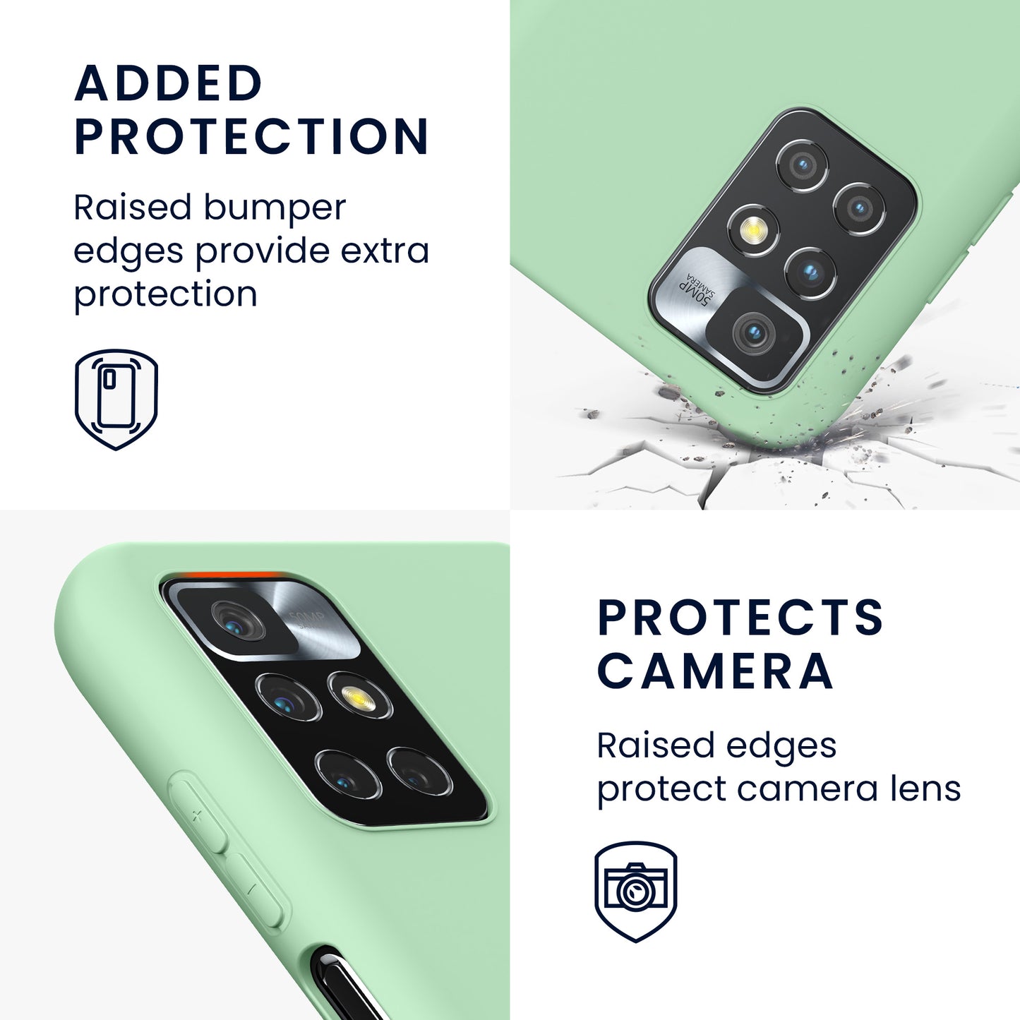 kwmobile Handyhülle für Xiaomi Redmi 10 (2021 / 2022) Hülle - Kabelloses Laden - Schutzhülle Cover
