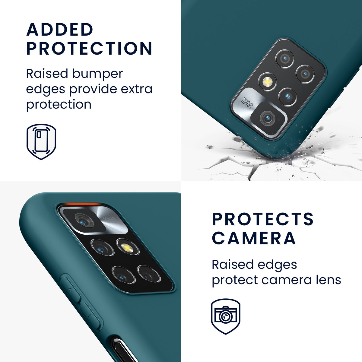 kwmobile Handyhülle für Xiaomi Redmi 10 (2021 / 2022) Hülle - Kabelloses Laden - Schutzhülle Cover