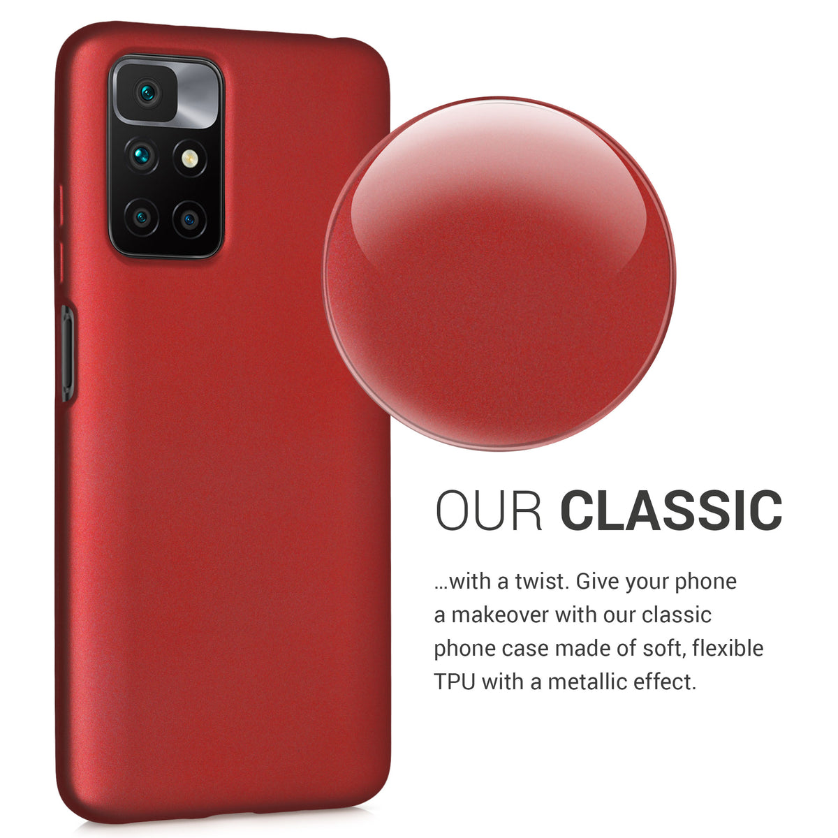 kwmobile Handyhülle für Xiaomi Redmi 10 (2021 / 2022) Hülle - Silikon Case - Schutzhülle Cover