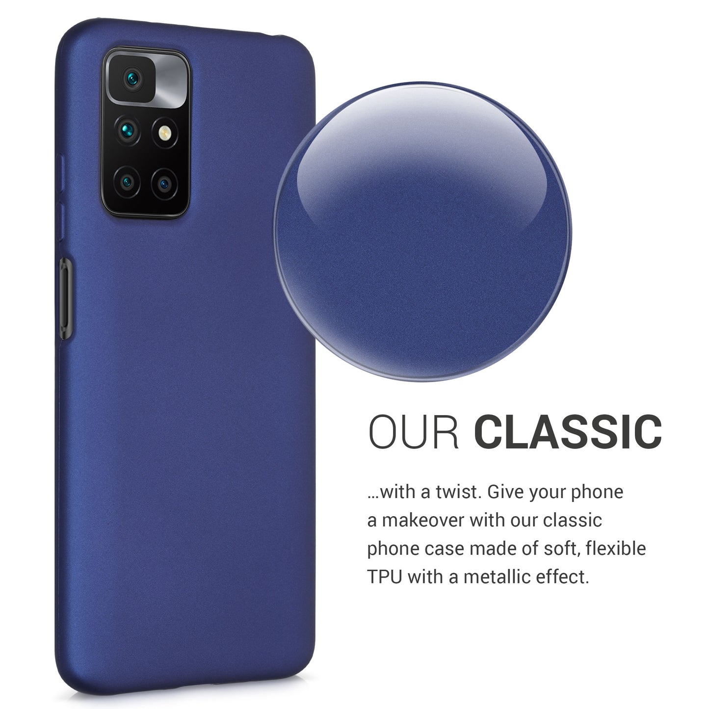 kwmobile Handyhülle für Xiaomi Redmi 10 (2021 / 2022) Hülle - Silikon Case - Schutzhülle Cover