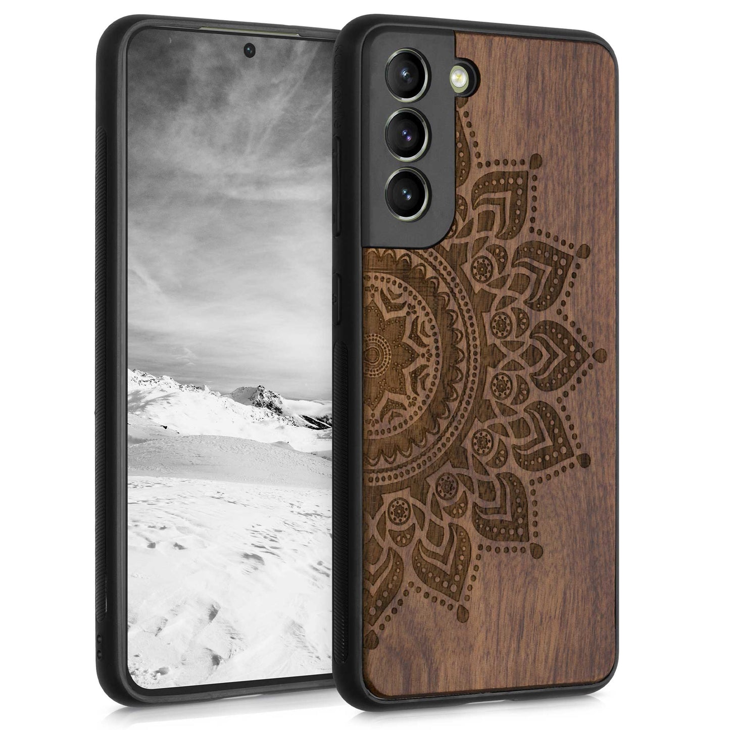 kwmobile Handyhülle für Samsung Galaxy S21 FE - Case mit TPU Bumper - Stoßfestes Hardcase - Schutzhülle Cover