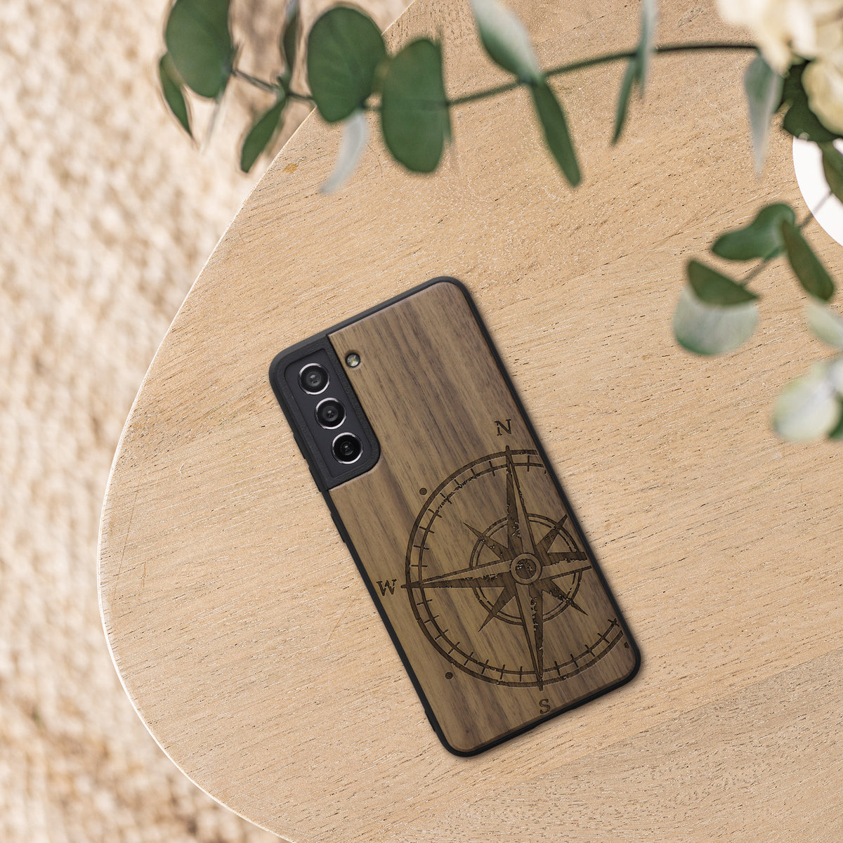 kwmobile Handyhülle für Samsung Galaxy S21 FE - Case mit TPU Bumper - Stoßfestes Hardcase - Schutzhülle Cover