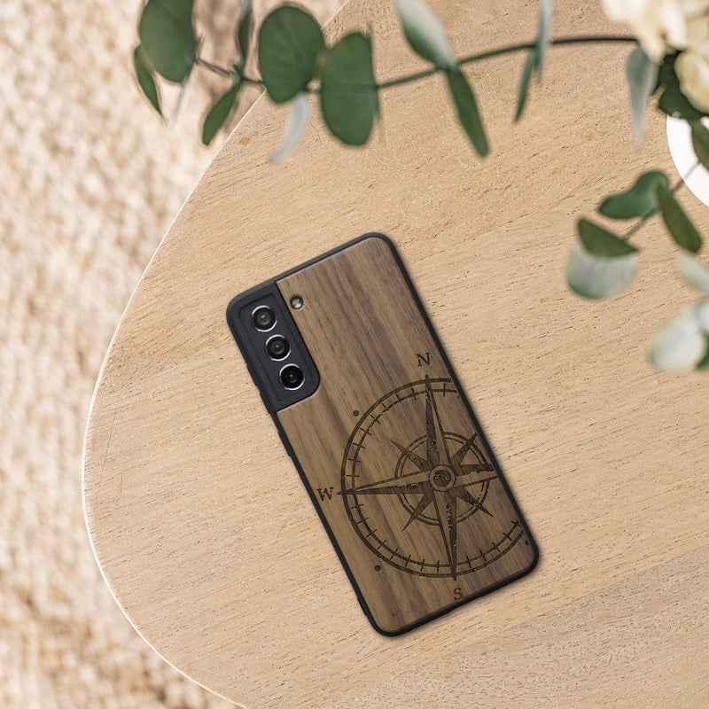 kwmobile Handyhülle für Samsung Galaxy S21 FE - Case mit TPU Bumper - Stoßfestes Hardcase - Schutzhülle Cover