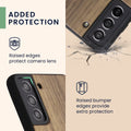 kwmobile Handyhülle für Samsung Galaxy S21 FE - Case mit TPU Bumper - Stoßfestes Hardcase - Schutzhülle Cover