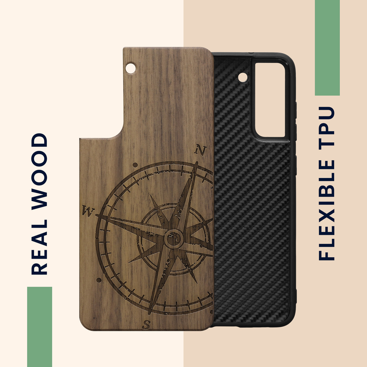 kwmobile Handyhülle für Samsung Galaxy S21 FE - Case mit TPU Bumper - Stoßfestes Hardcase - Schutzhülle Cover