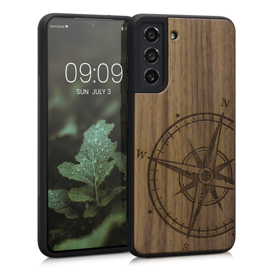 kwmobile Handyhülle für Samsung Galaxy S21 FE - Case mit TPU Bumper - Stoßfestes Hardcase - Schutzhülle Cover