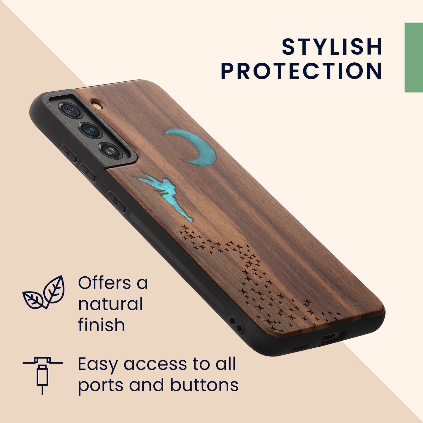 kwmobile Handyhülle für Samsung Galaxy S21 FE - Case mit TPU Bumper - Stoßfestes Hardcase - Schutzhülle Cover