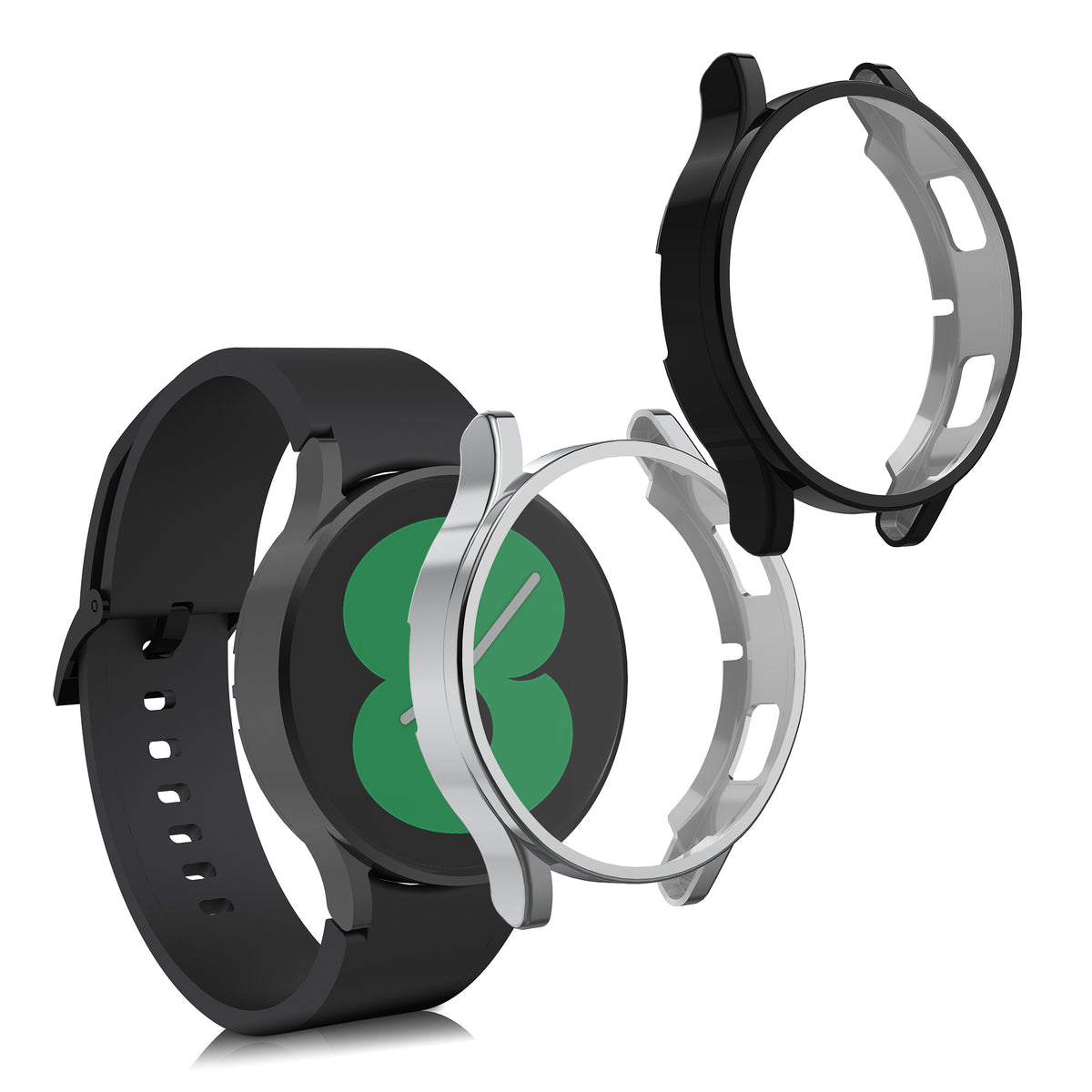 kwmobile Schutzhülle für Samsung Galaxy Watch 4 (40mm) Fullbody Display Cover Set
