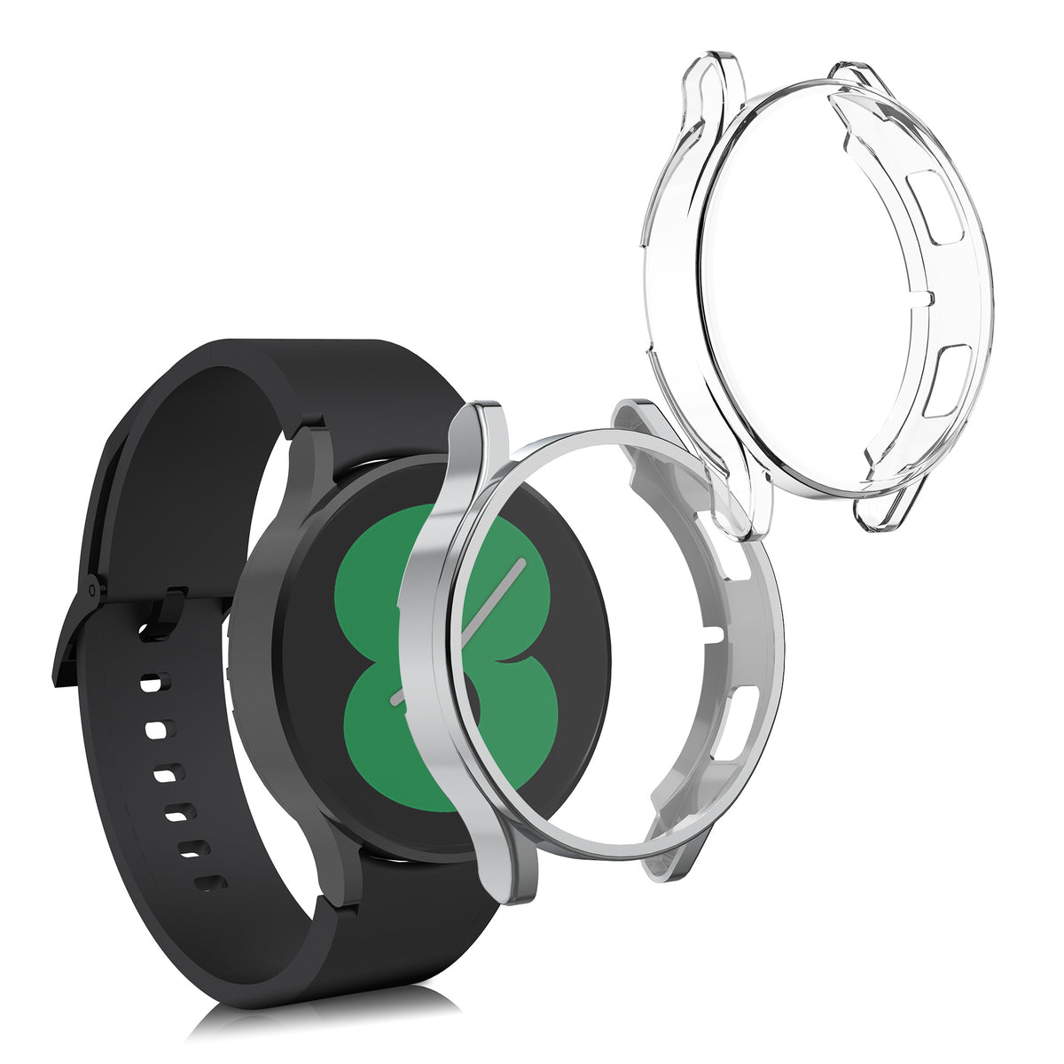 kwmobile Schutzhülle für Samsung Galaxy Watch 4 (40mm) Fullbody Display Cover Set