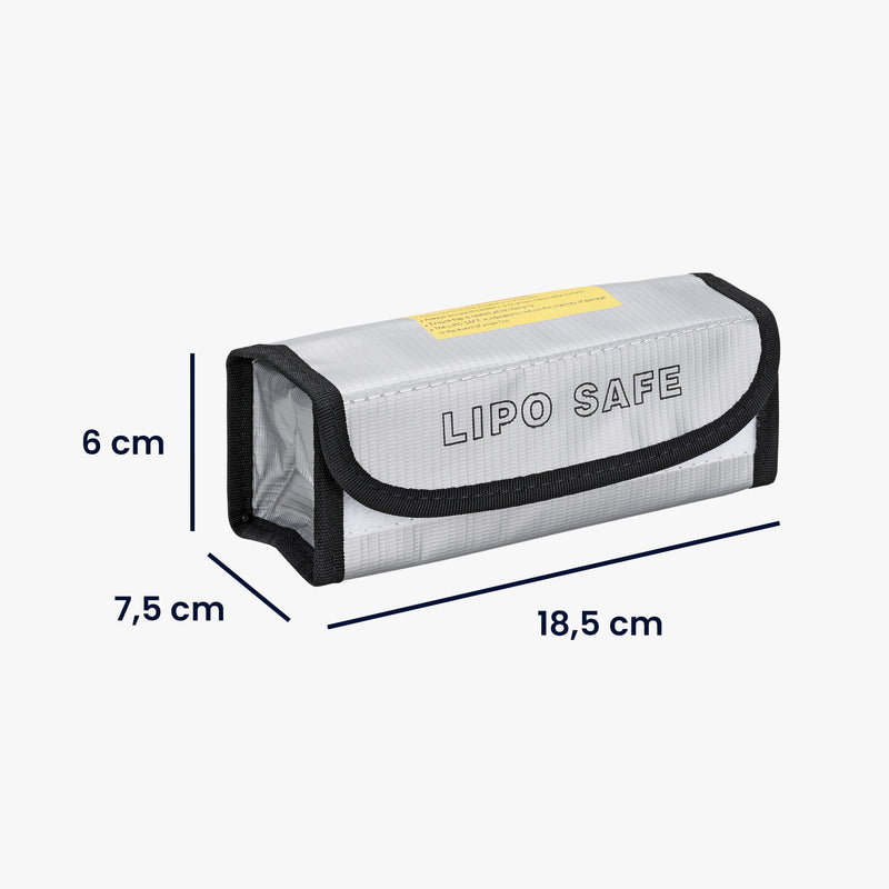 LiPo Akku Tasche Beutel 18,5 x 7,5 x 6 cm
