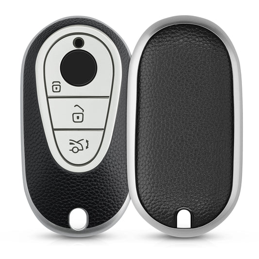 kwmobile Autoschlüssel Hülle kompatibel mit Mercedes Benz 3-Tasten Smart Autoschlüssel - Schlüsselhülle Cover