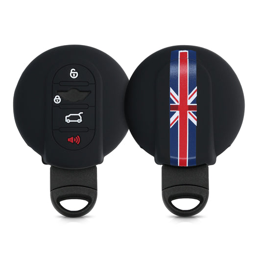 Mini 3-Tasten Smart Key Autoschlüssel Silikon Schlüsselhülle Union Jack