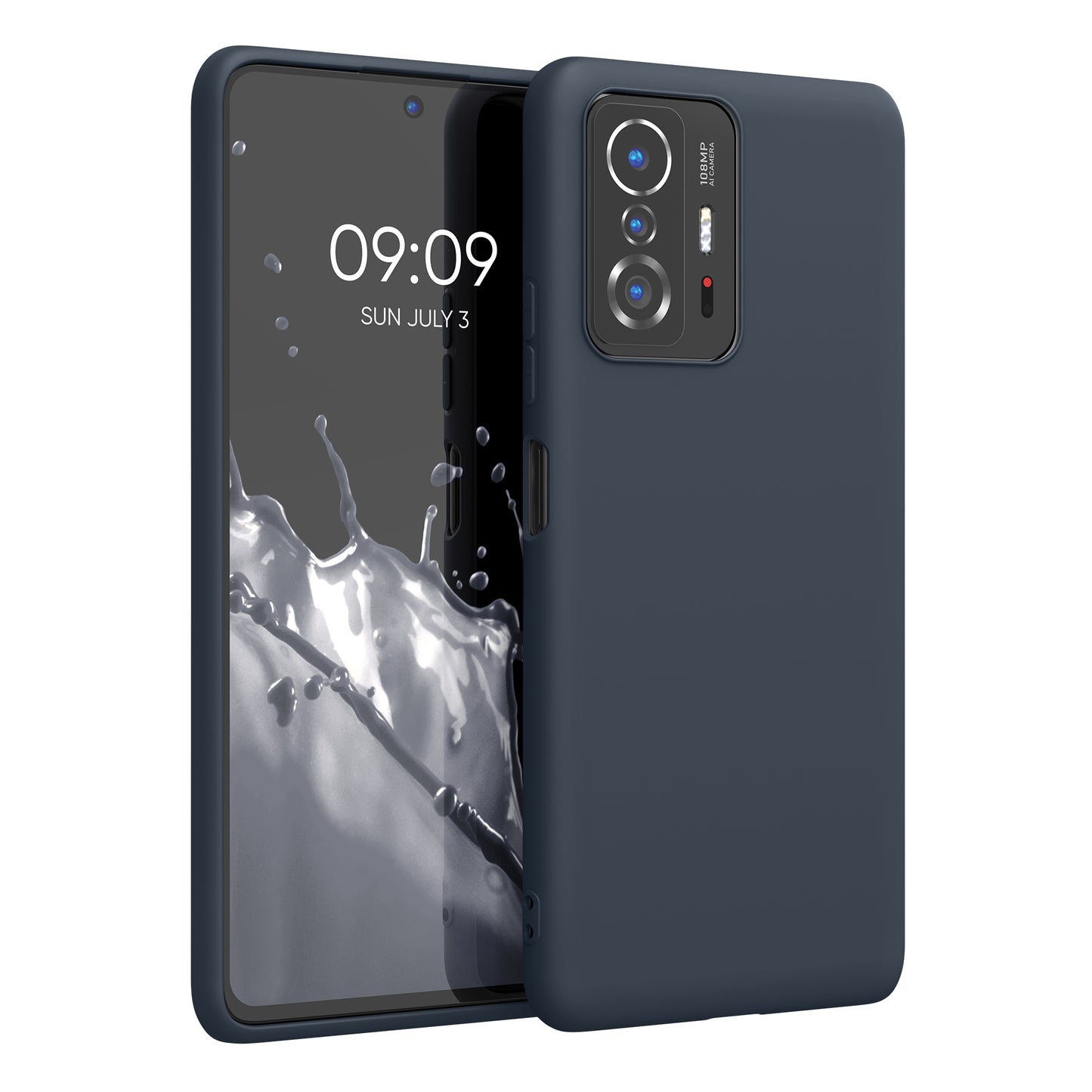 kwmobile Handyhülle für Xiaomi 11T / 11T Pro Hülle - TPU Case - Kabelloses Laden - Schutzhülle Cover in Heidelbeerblau Heidelbeerblau  
