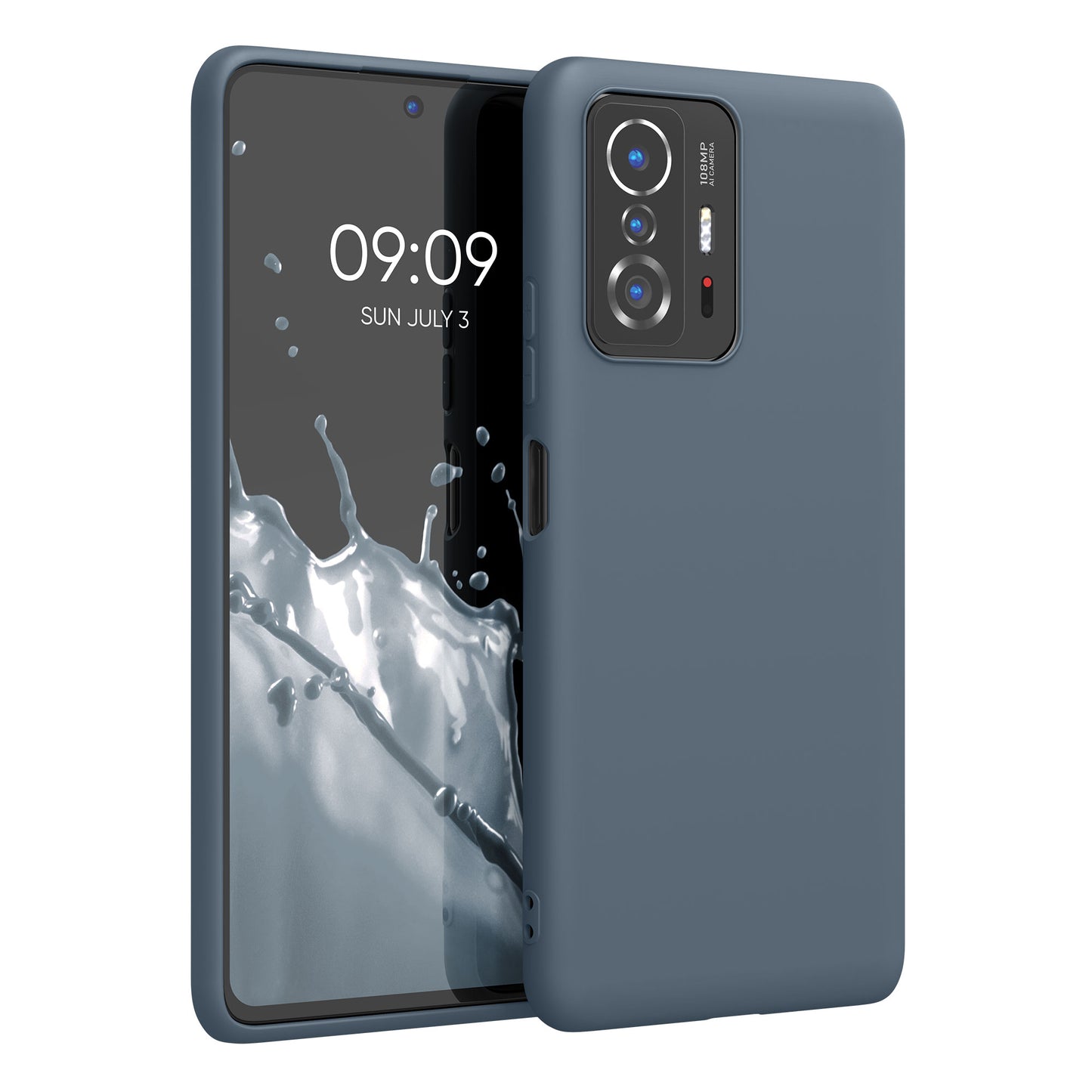kwmobile Handyhülle für Xiaomi 11T / 11T Pro Hülle - TPU Case - Kabelloses Laden - Schutzhülle Cover in Dunkler Schiefer Dunkler Schiefer  