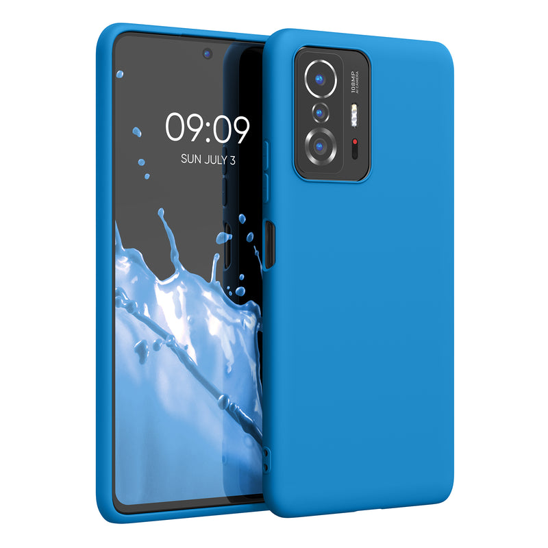 kwmobile Handyhülle für Xiaomi 11T / 11T Pro Hülle - TPU Case - Kabelloses Laden - Schutzhülle Cover in Karibikblau Karibikblau  