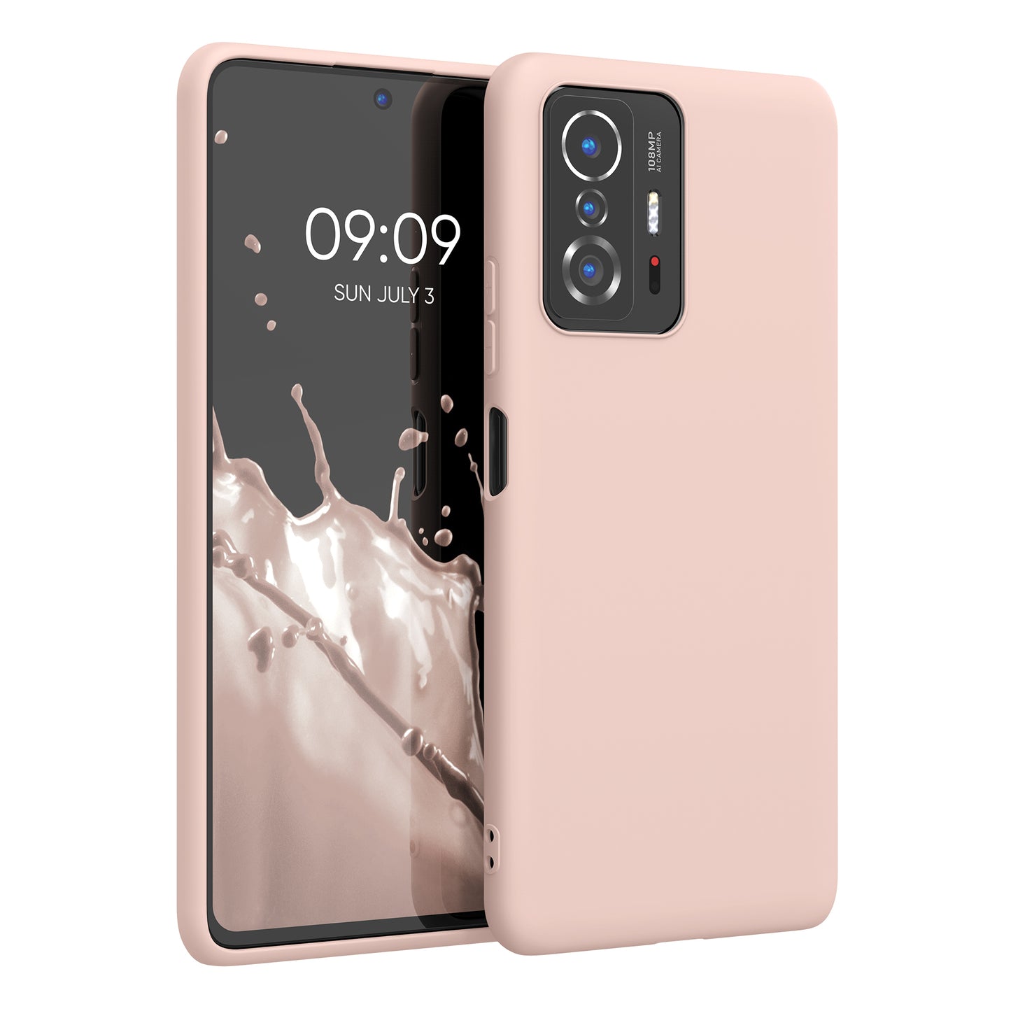 kwmobile Handyhülle für Xiaomi 11T / 11T Pro Hülle - TPU Case - Kabelloses Laden - Schutzhülle Cover in Coconut Swirl Coconut Swirl  