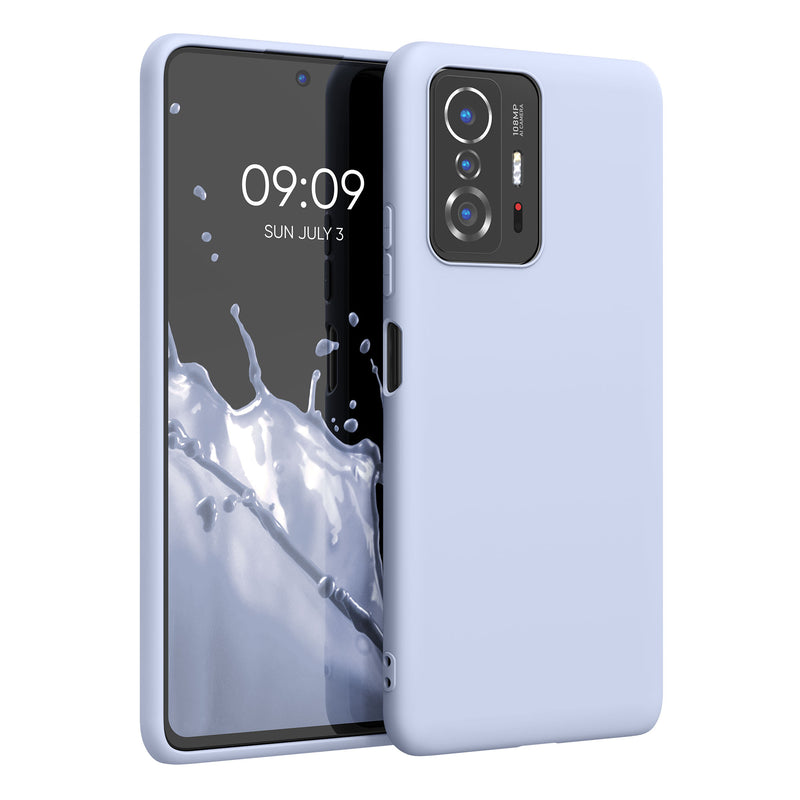kwmobile Handyhülle für Xiaomi 11T / 11T Pro Hülle - TPU Case - Kabelloses Laden - Schutzhülle Cover in Hellblau matt Hellblau matt  