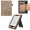 Flip Case für Amazon Kindle Paperwhite (Modelle bis 2017) mit Handschlaufe Kompass Taupe