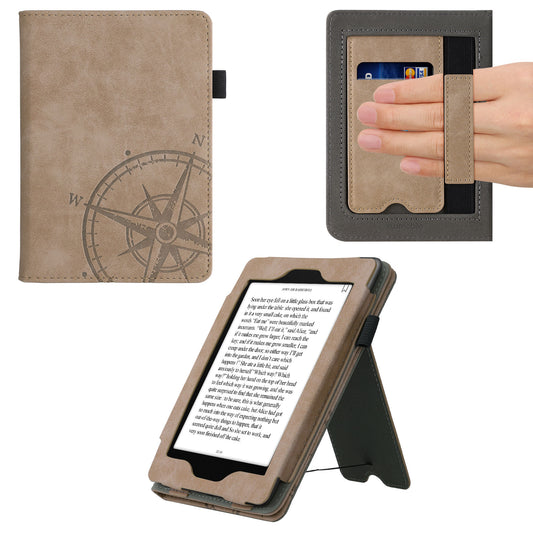 kwmobile Flip Hülle kompatibel mit Amazon Kindle Paperwhite - Cover Handschlaufe (für Modelle bis 2017)