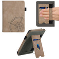 Flip Case für Amazon Kindle Paperwhite (Modelle bis 2017) mit Handschlaufe Kompass Taupe