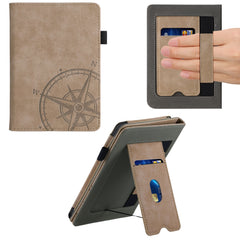 Flip Case für Amazon Kindle Paperwhite (Modelle bis 2017) mit Handschlaufe Kompass Taupe