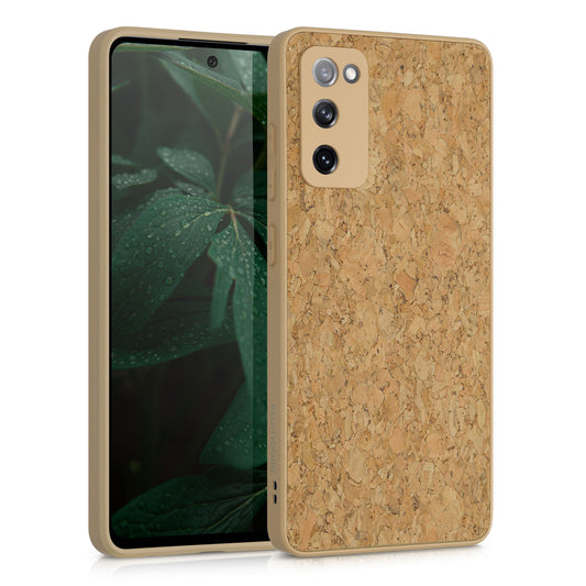 kwmobile Hülle kompatibel mit Samsung Galaxy S20 FE - Kork Handyhülle Cover - Schutzhülle TPU Case