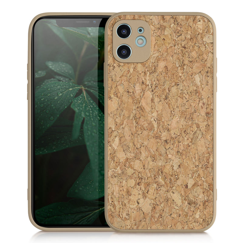 kwmobile Hülle kompatibel mit Apple iPhone 11 - Kork Handyhülle Cover - Schutzhülle Case