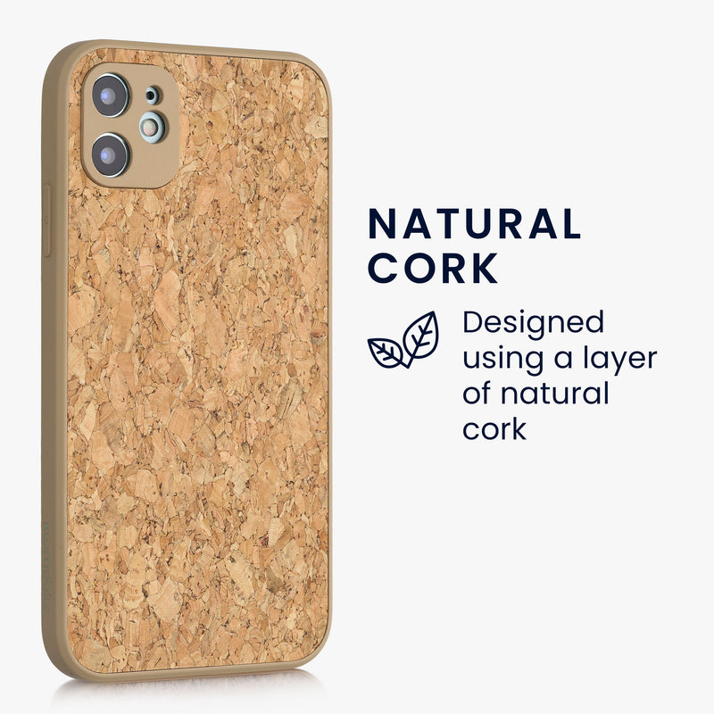 kwmobile Hülle kompatibel mit Apple iPhone 11 - Kork Handyhülle Cover - Schutzhülle Case