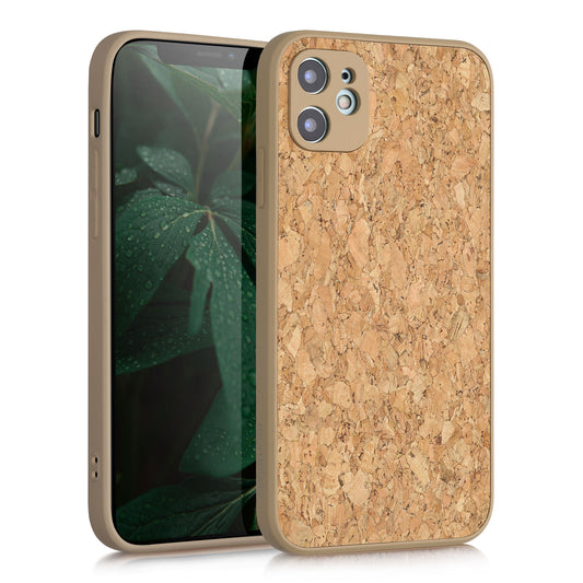 kwmobile Hülle kompatibel mit Apple iPhone 11 - Kork Handyhülle Cover - Schutzhülle Case