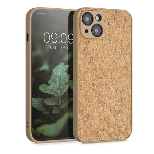 kwmobile Hülle kompatibel mit Apple iPhone 13 - Kork Handyhülle Cover - Schutzhülle Case