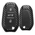 Peugeot Citroen 3-Tasten Smartkey (nur Keyless Go) Autoschlüssel Hardcover Schlüsselhülle