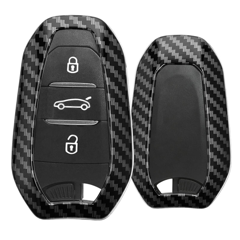 Peugeot Citroen 3-Tasten Smartkey (nur Keyless Go) Autoschlüssel Hardcover Schlüsselhülle