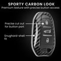 Peugeot Citroen 3-Tasten Smartkey (nur Keyless Go) Autoschlüssel Hardcover Schlüsselhülle