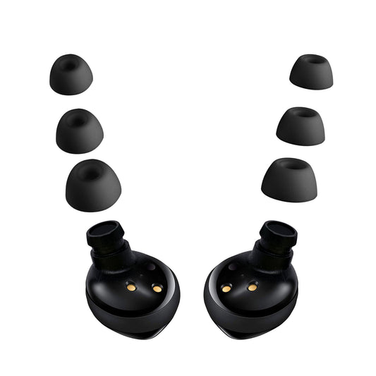 kwmobile 6x Silikonaufsätze für Samsung Galaxy Buds 2 - Ersatz Ohrstöpsel - Ear Tips für In-Ear Kopfhörer - Zubehör Ersatzpolster in Schwarz Schwarz  