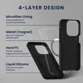 kwmobile Hülle kompatibel mit Apple iPhone 12 / iPhone 12 Pro Hülle - magnetisches Silikon Case kompatibel mit MagSafe - Cover gummiert