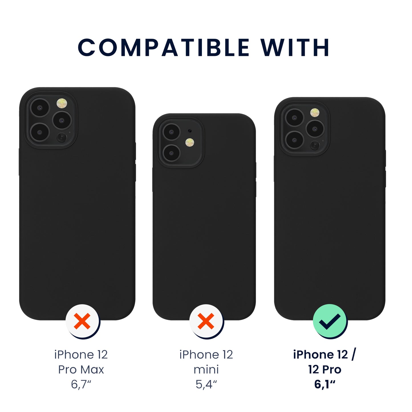 kwmobile Hülle kompatibel mit Apple iPhone 12 / iPhone 12 Pro Hülle - magnetisches Silikon Case kompatibel mit MagSafe - Cover gummiert