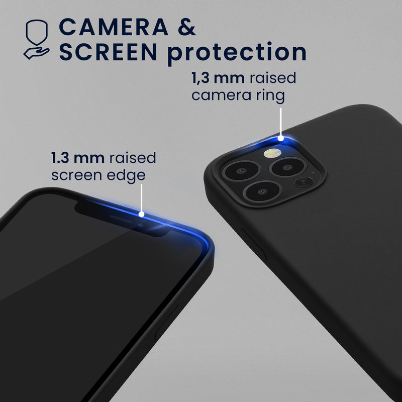 kwmobile Hülle kompatibel mit Apple iPhone 12 / iPhone 12 Pro Hülle - magnetisches Silikon Case kompatibel mit MagSafe - Cover gummiert