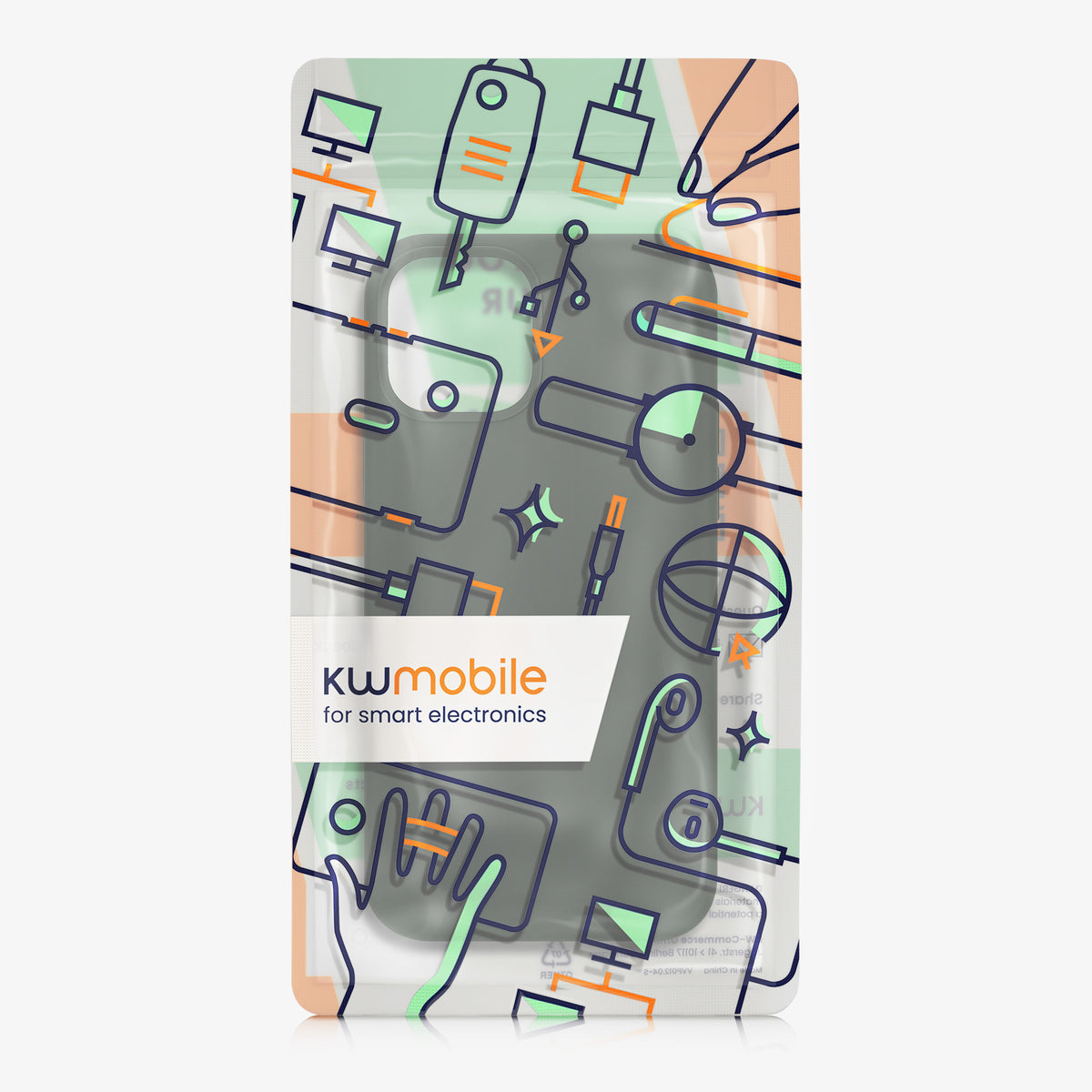 kwmobile Hülle kompatibel mit Apple iPhone 12 / iPhone 12 Pro Hülle - magnetisches Silikon Case kompatibel mit MagSafe - Cover gummiert