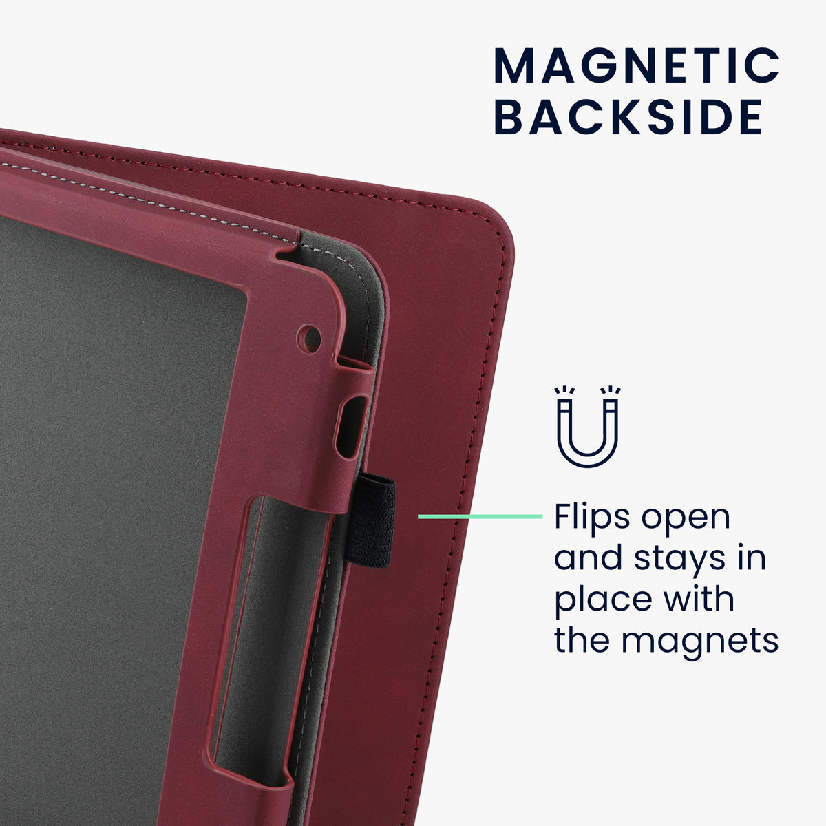 Kobo Libra 2 mit Handschlaufe Flip Case Kunstleder Dunkelrot