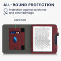 Kobo Libra 2 mit Handschlaufe Flip Case Kunstleder Dunkelrot