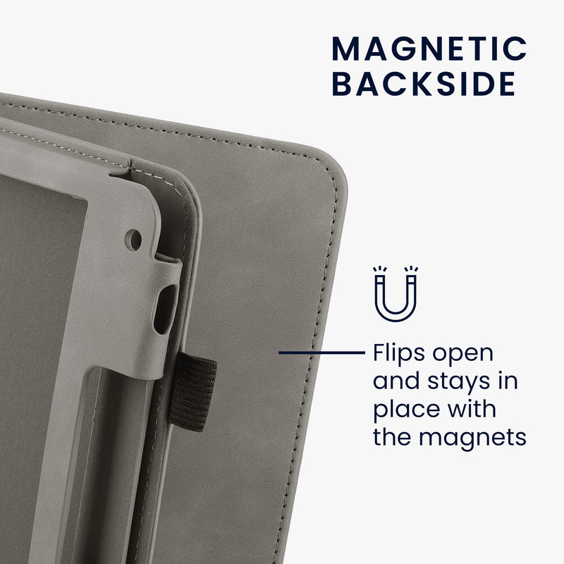 Kobo Libra 2 mit Handschlaufe Flip Case Kunstleder Grau