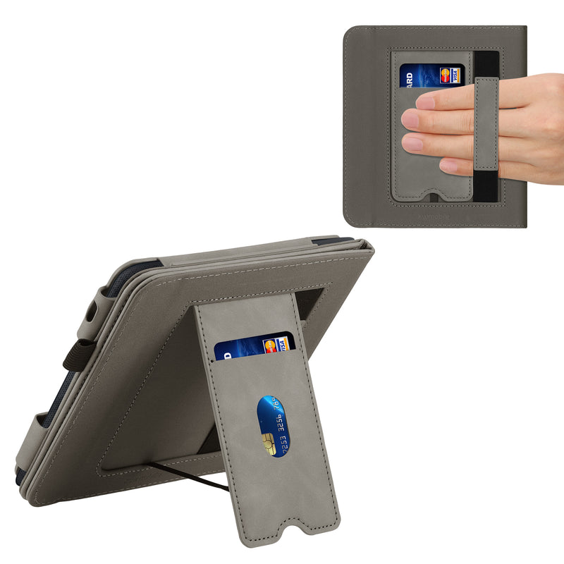 Kobo Libra 2 mit Handschlaufe Flip Case Kunstleder Grau