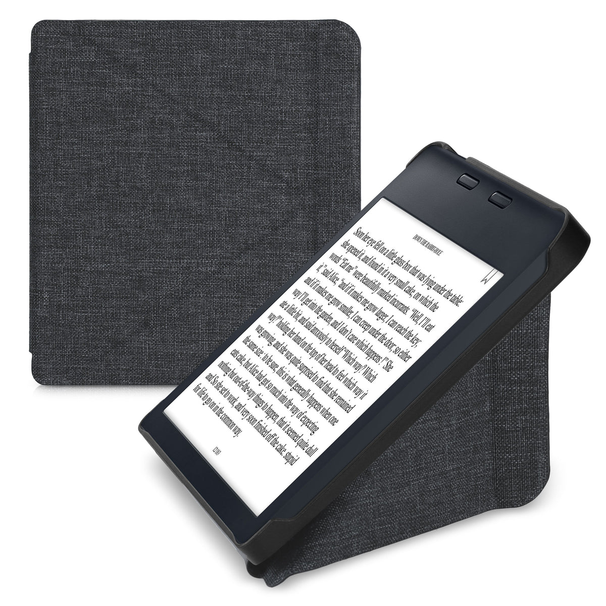 Kobo Libra 2 eReader Hülle Stoff Dunkelgrau