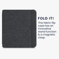 Kobo Libra 2 eReader Hülle Stoff Dunkelgrau