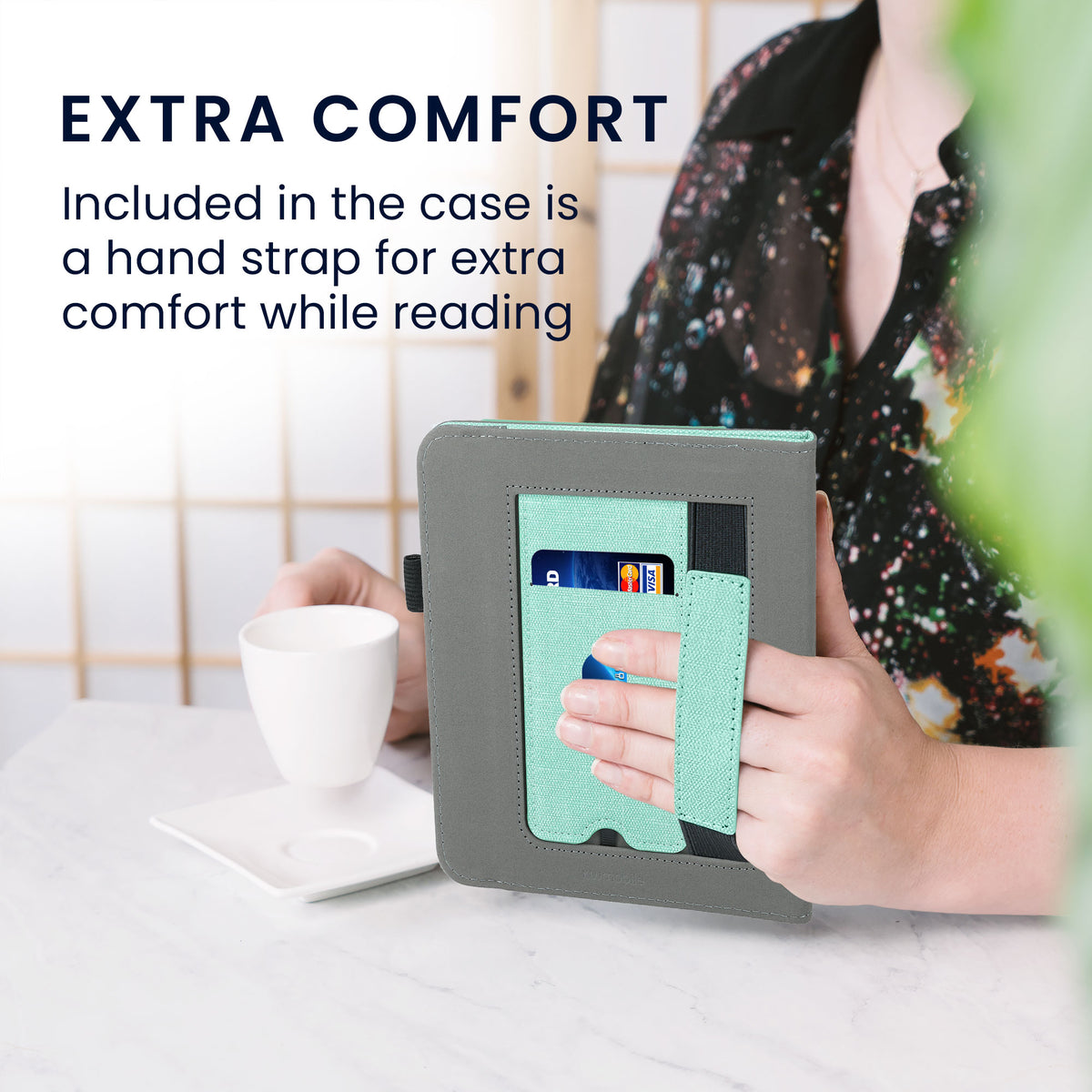 Kobo Libra 2 mit Handschlaufe Kunstleder Flip Case