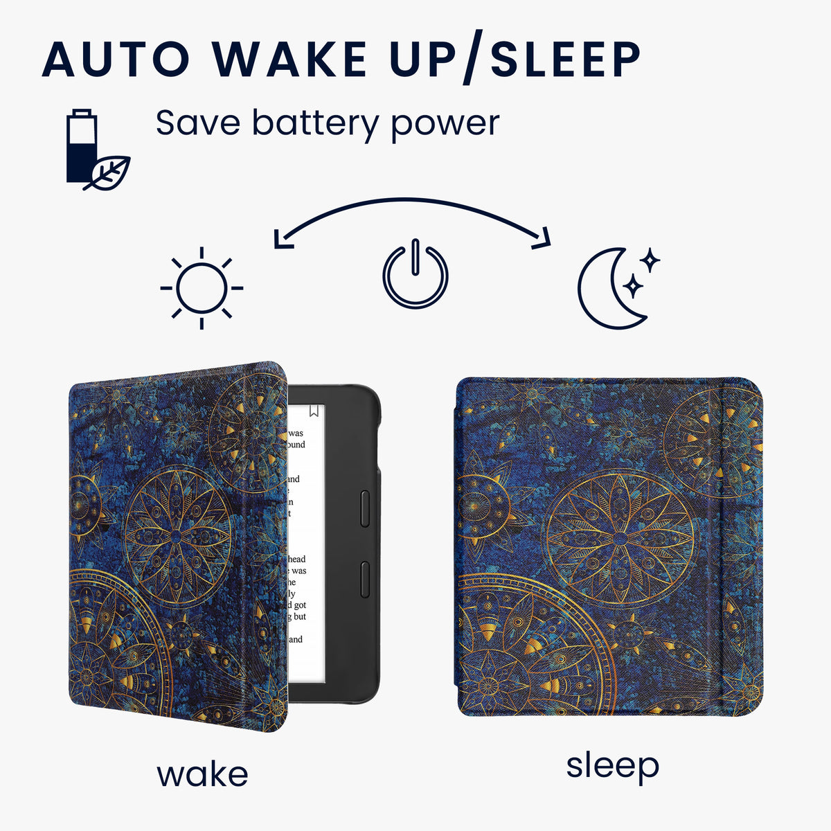 Tolino Vision 6 mit Auto-Sleep eReader Flip Case